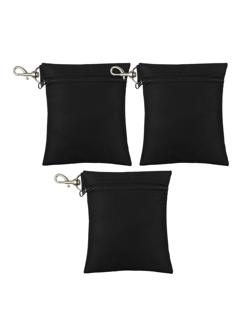 SYOSI Golf Tee Bag, Zipper Golf Ball Clip Pouch Bag, Utility Golf Tee Holder, with Metal Lobster Claw Clip, Golf Valuables Pouch Golf Accessory Bag, for Men Women Outdoor Activities, Sports, Travel(3 Pcs)  - Image 1