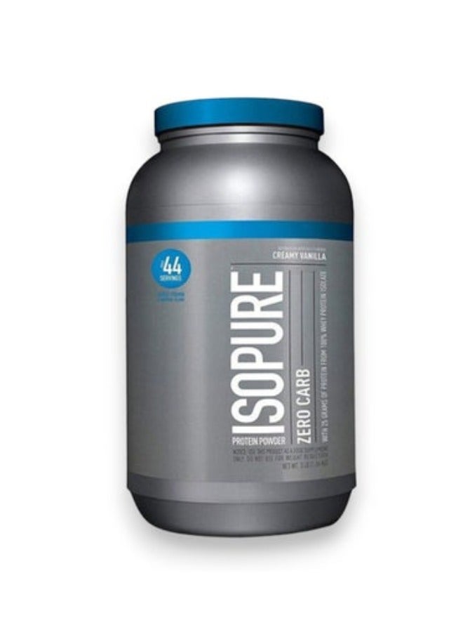 Isopure Zero Carb Protein, Creamy Vanilla Flavour, 3 Lb