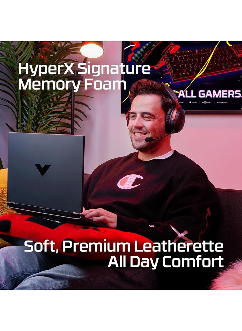 HYPERX Cloud III Wireless Gaming Headphones, 53mm Dynamic with Neodymium Magnets, Memory Foam & Premium Leatherette Ear Cushion, 2.4 GHz Wireless Type, Detachable Microphone, Black | 77Z46AA - Image 4