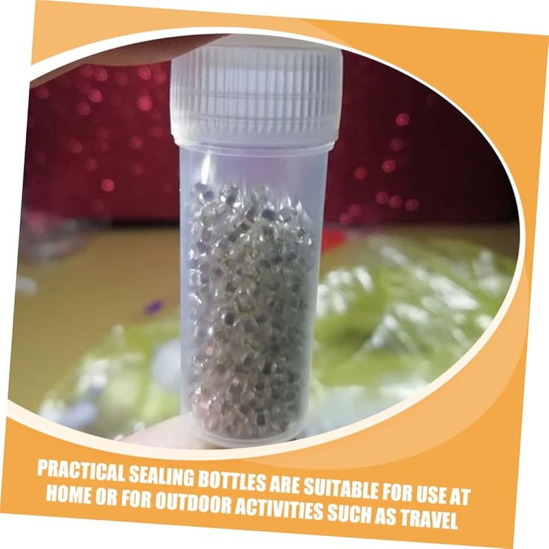 VALICLUD 100Pcs Plastic Test Tubes with Caps Portable Sample Bottles for Lab Travel Outdoor Use - Image 4