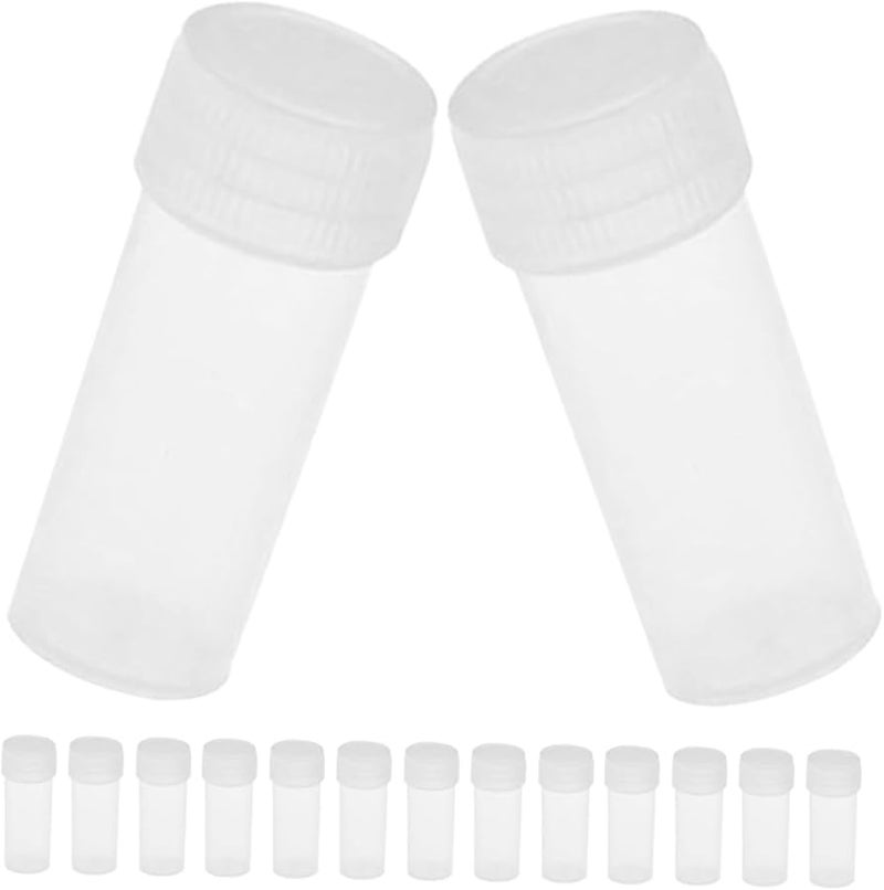 VALICLUD 100Pcs Plastic Test Tubes with Caps Portable Sample Bottles for Lab Travel Outdoor Use - Image 2