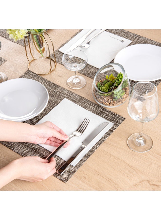 Restaurantware مناديل لوكساناب القابلة للتصرف بحجم 15.75 بوصة، 25 مناديل ناعمة تشبه الكتان - ماصة، مصنوعة من ورق الهواء، بيضاء مع نمط عتيق تشبه مناديل القماش، مطوية مسبقًا، للضيوف في حفلات العشاء - Image 5