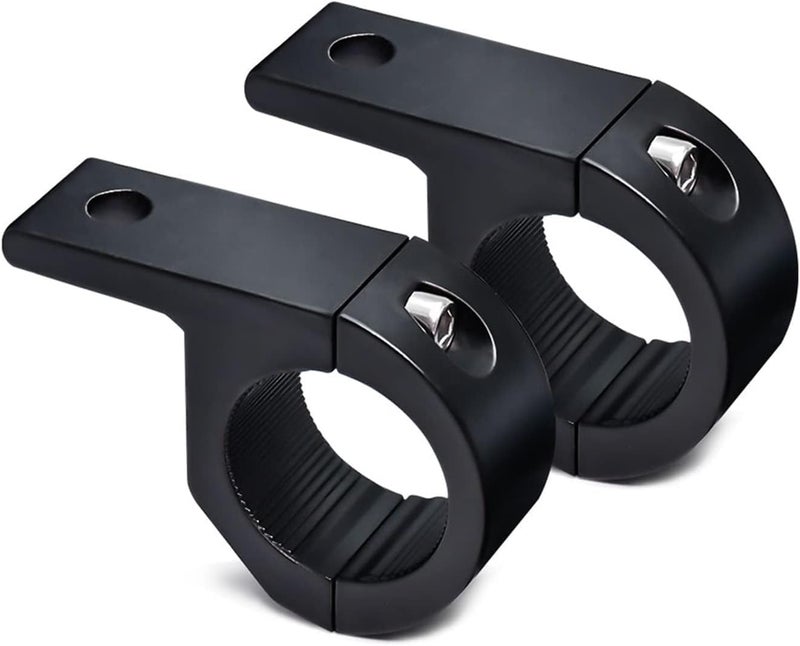 Wpppan 2Pcs Black Light Bar Mounts,Light Bar Mounting Brackets,Motorcycle Mounting Bracket,Bracket Driving Fog Lights Bracket for Car Motorcycle Automotive,Car Accessories 0.75" 1" 1.25" Bull Bar Mounting - Image 1
