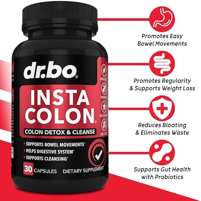 dr.bo Colon Cleanser Detox for Weight Flush - 15 Day Colon Cleanse Pills Poop for Women Men - Fast Natural Laxative, Bowel Movement Supplements Intestinal Health Body Flush Stomach Bloating Gut Loss Support - Image 2