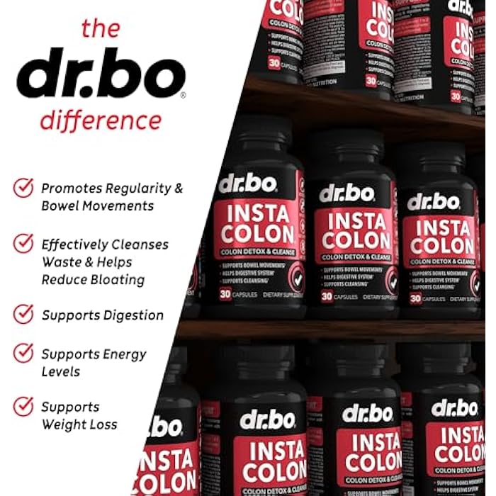 dr.bo Colon Cleanser Detox for Weight Flush - 15 Day Colon Cleanse Pills Poop for Women Men - Fast Natural Laxative, Bowel Movement Supplements Intestinal Health Body Flush Stomach Bloating Gut Loss Support - Image 4