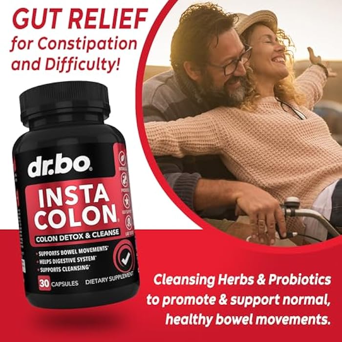 dr.bo Colon Cleanser Detox for Weight Flush - 15 Day Colon Cleanse Pills Poop for Women Men - Fast Natural Laxative, Bowel Movement Supplements Intestinal Health Body Flush Stomach Bloating Gut Loss Support - Image 3