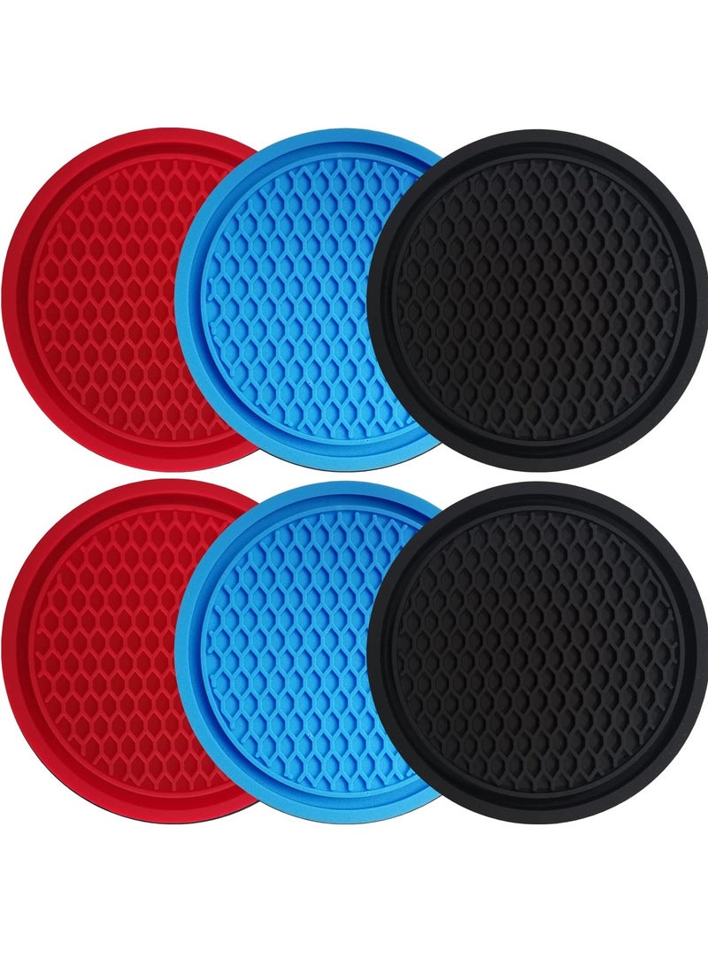 SYOSI 6PCS Car Cup Coaster Accessories 2.75 inch Anti Slip Insert Suitable for Most Interior Accessory Women Party Birthday - Image 1