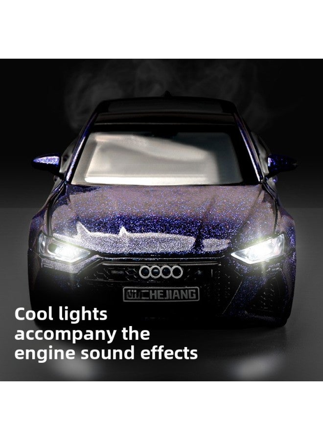 Loquat Lijiaxin 1:32 Audi RS7 Sports Car Model Artificial Alloy Sound And Light Pull Back Toy Car Model Ornaments Wholesale-Color:Audi RS7-purple To Gold - Image 4