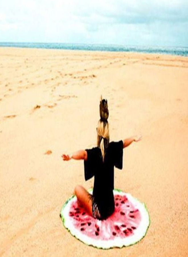 نيبمينينت منشفة شاطئ بطبعة بطيخ ثلاثية الأبعاد أحمر/ أسود/ أخضر - Image 3