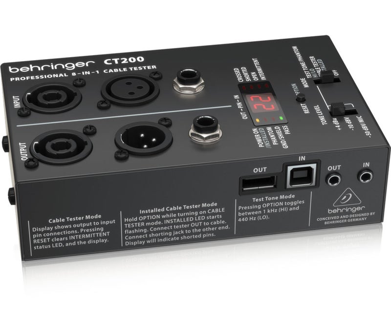 behringer Behringer CT200 8-in-1 Cable Tester - Image 4