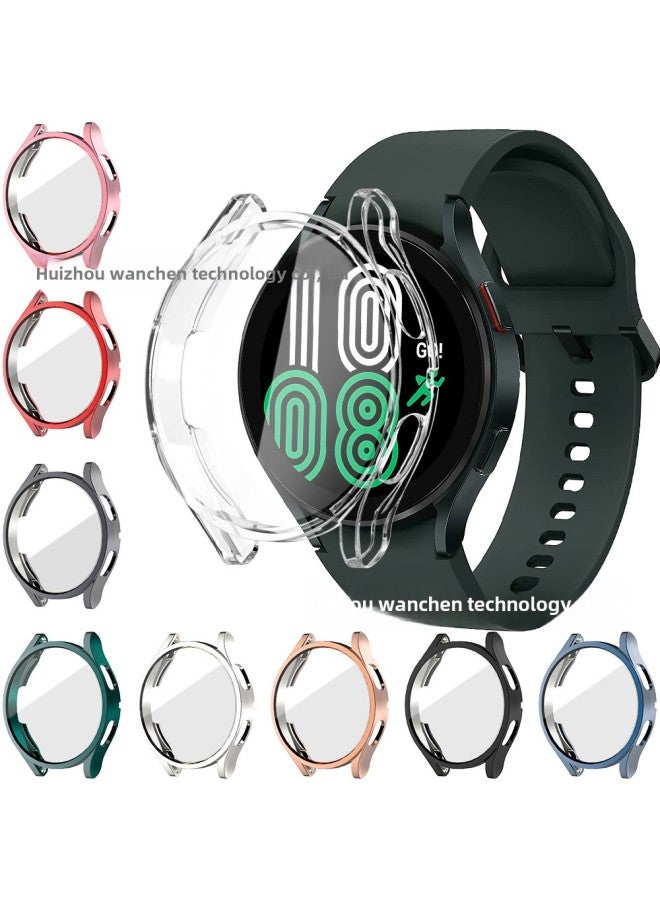Protective Case For Samsung Galaxy Watch 4 Classic Watch4 TPU Plated Half Case-Color:Transparent-Exterior Dimension:Watch 4 Classic 42mm Half Bag  - Image 4