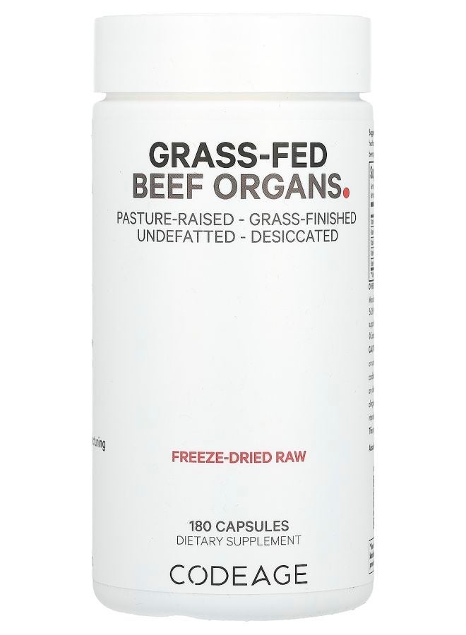 Codeage Grass-Fed Beef Organs 180 Capsules