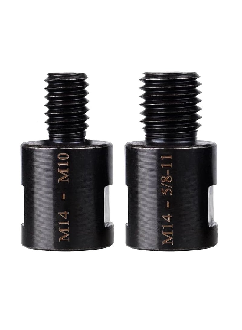Yakumuz 2PCS Angle Grinder Attachments Adapter, Yakumuz M14 Female to 5/8"-11 / M10 Male Angle Grinder Converter Adapters Interface Connector Thread Adaptor for Rotary Polisher Drill Bit Connecting Tool - Image 1