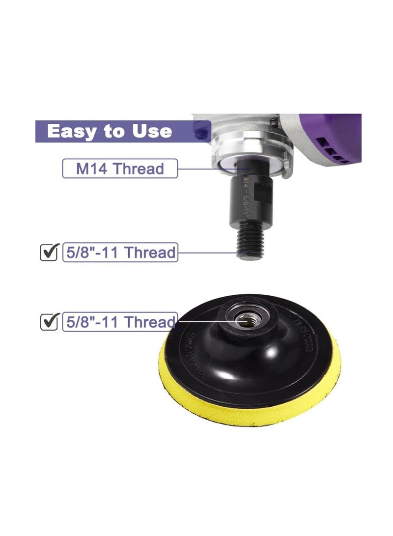 Yakumuz 2PCS Angle Grinder Attachments Adapter, Yakumuz M14 Female to 5/8"-11 / M10 Male Angle Grinder Converter Adapters Interface Connector Thread Adaptor for Rotary Polisher Drill Bit Connecting Tool - Image 5