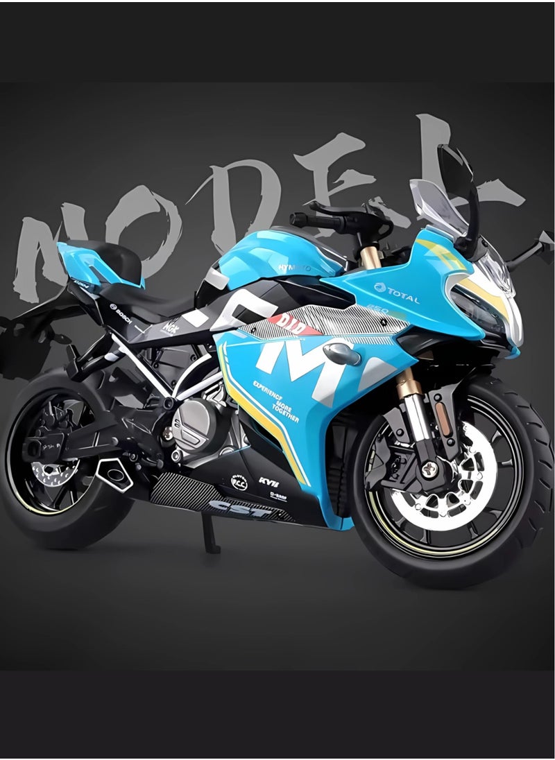 GREEN CAMEL 1:12 Simulation Alloy Motorcycle Model - Metal Diecast Collectible Toy Car with Sound and Light Features - Perfect for Kids, Boys, Girls & Children  - Image 2