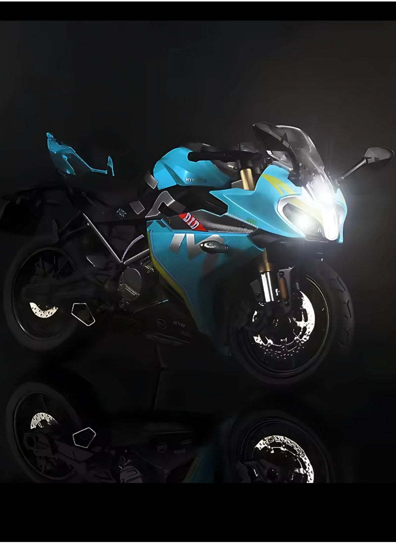 GREEN CAMEL 1:12 Simulation Alloy Motorcycle Model - Metal Diecast Collectible Toy Car with Sound and Light Features - Perfect for Kids, Boys, Girls & Children  - Image 5