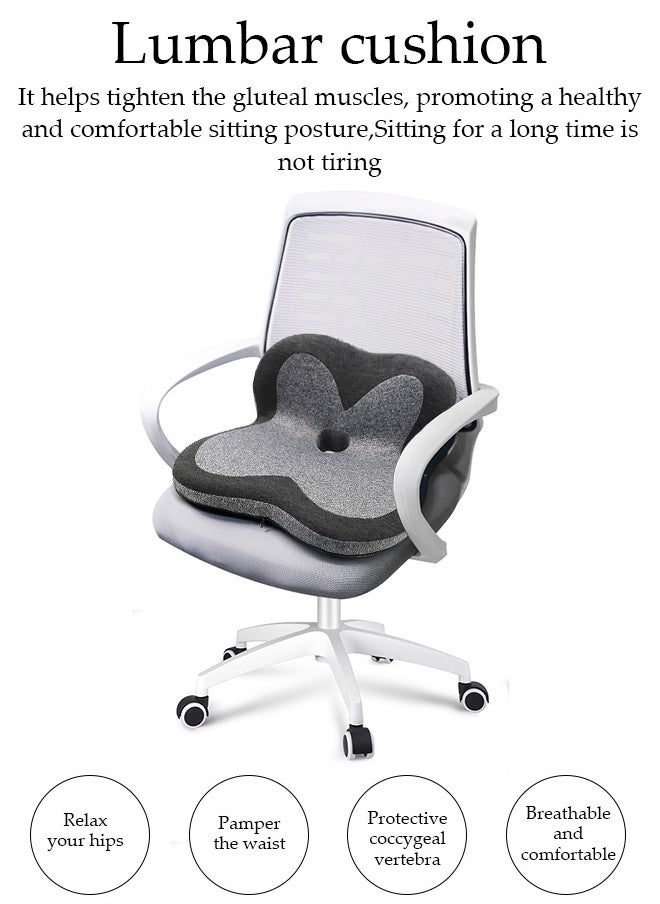 DUNISO Seat Cushion Memory Foam Cushion for Office Chair, Car Seat, Airplane, Bleacher - Sciatica & Hip & Coccyx Pain Relief Desk Chair Cushion for Long Sitting Office Workers, Car Drivers  - Image 5