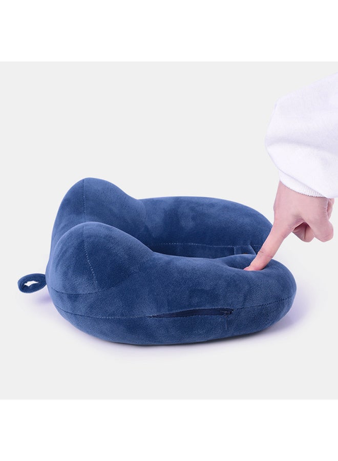 Foojo U-shaped Neck Pillow, Student Nap Pillow, Travel Office Headrest, Cushion, Backrest, Navy Blue - Image 5