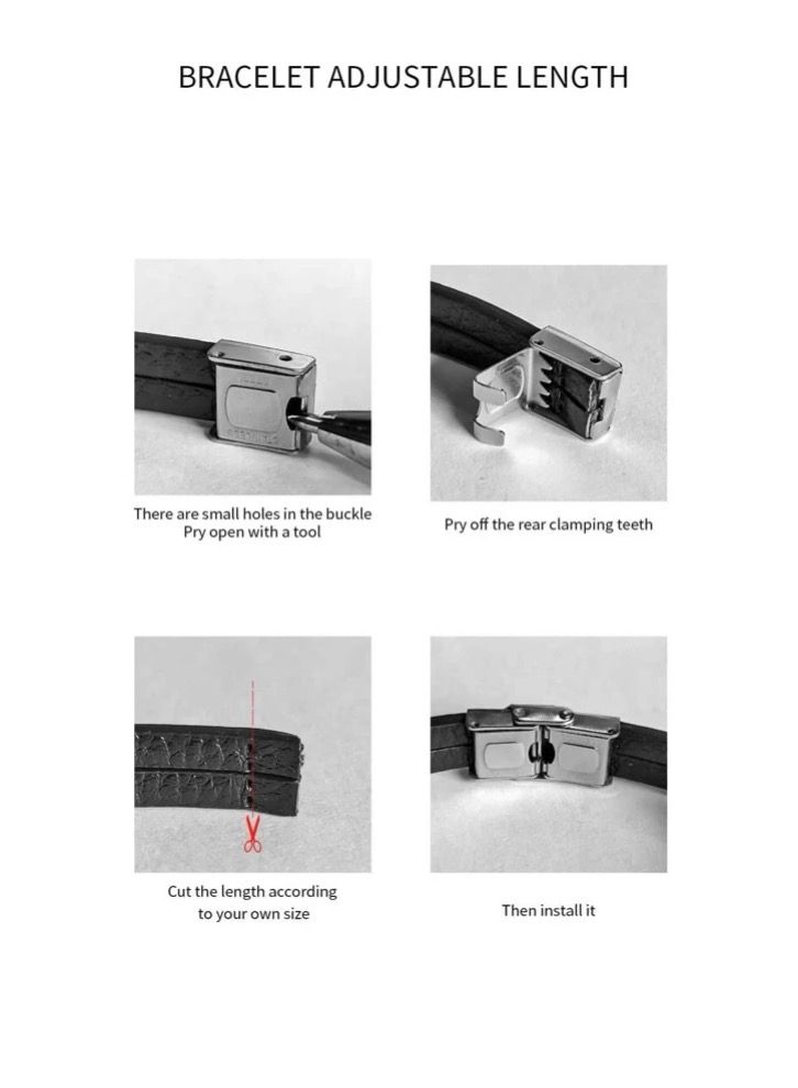 TOMI Stylish Black Leather Strap Watch From Tomi For Unisex And Women, With a Bracelet - Image 5