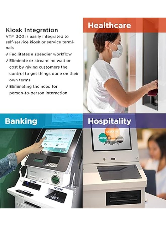 Plustek VTM 300 - High Speed & Duplex Scanner with Barcode Recognition for Kiosk and Self-Service Terminals. Support SDK & Serial Command Available for Development. - Image 5