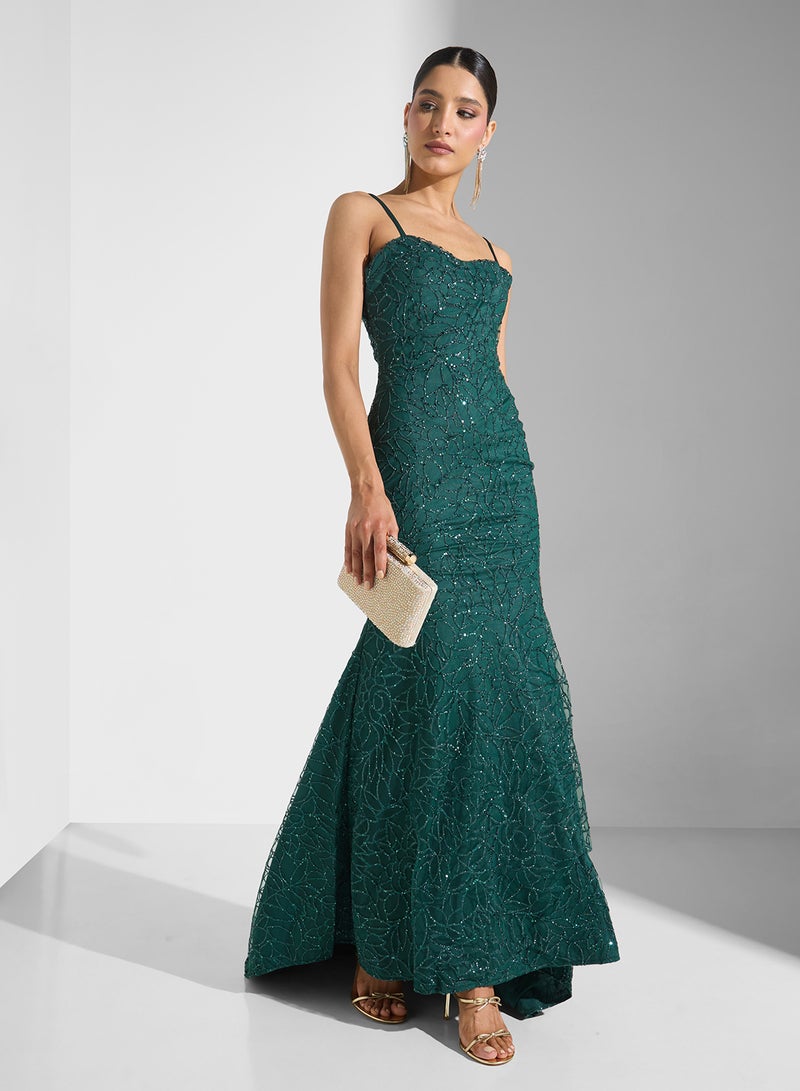 Ella Limited Edition Strappy Bodycon Shimmer  Dress - Image 4