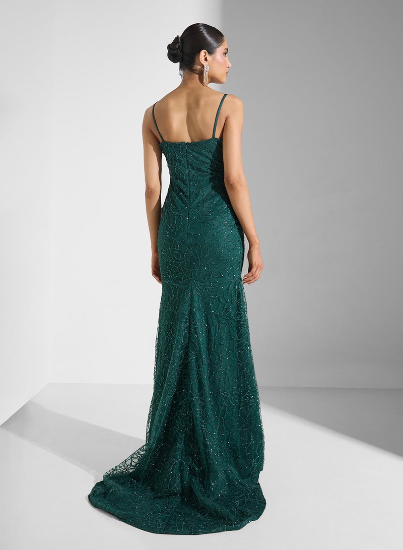 Ella Limited Edition Strappy Bodycon Shimmer  Dress - Image 2