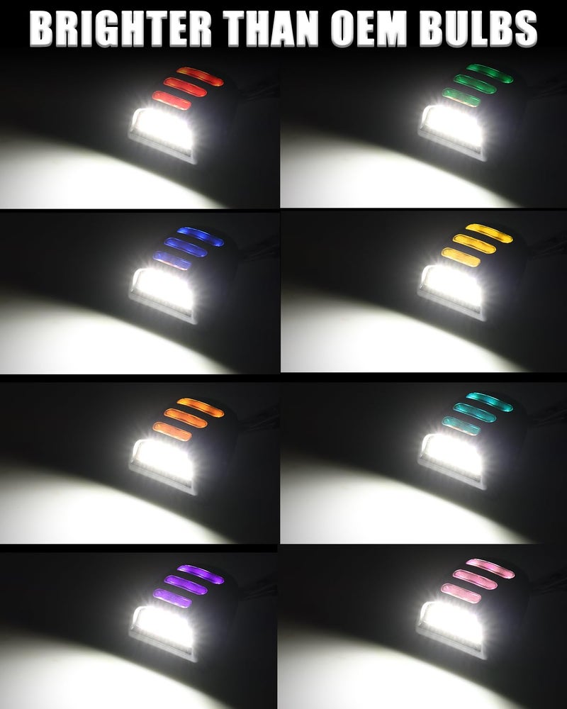 Bestview RGB LED License Plate Light Tag Lights Assembly Compatible with Chevy Silverado Suburban Tahoe GMC Sierra 1500 2500 3500 HD Escalade EXT, 16 Color Lighting - Image 4