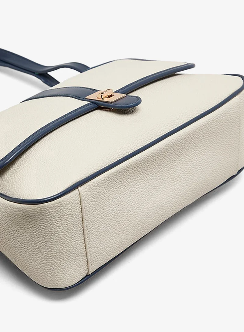 ANNE KLEIN  Anne Klein Contrast Detail Pu Top Handle Bag for Women | Best Price UAE