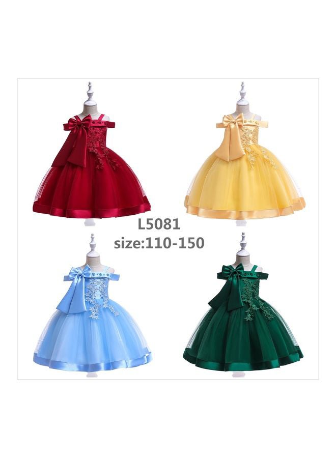 Princess Dress Outfit Beauty For Party Birthday Gift Carnival Kids Cosplay Costume Set 110cm - Image 5
