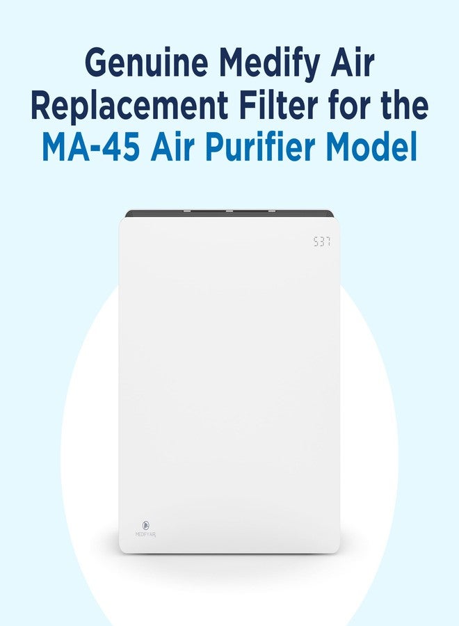 Medify Air Medify MA-45 Genuine Replacement Filter for Allergens, Smoke, Wildfires, Dust, Odors, Pollen, Pet Dander | 3 in 1 with Pre-filter, True HEPA H13 and Activated Carbon | Removal to 0.1 Microns | 1-Pack - Image 3