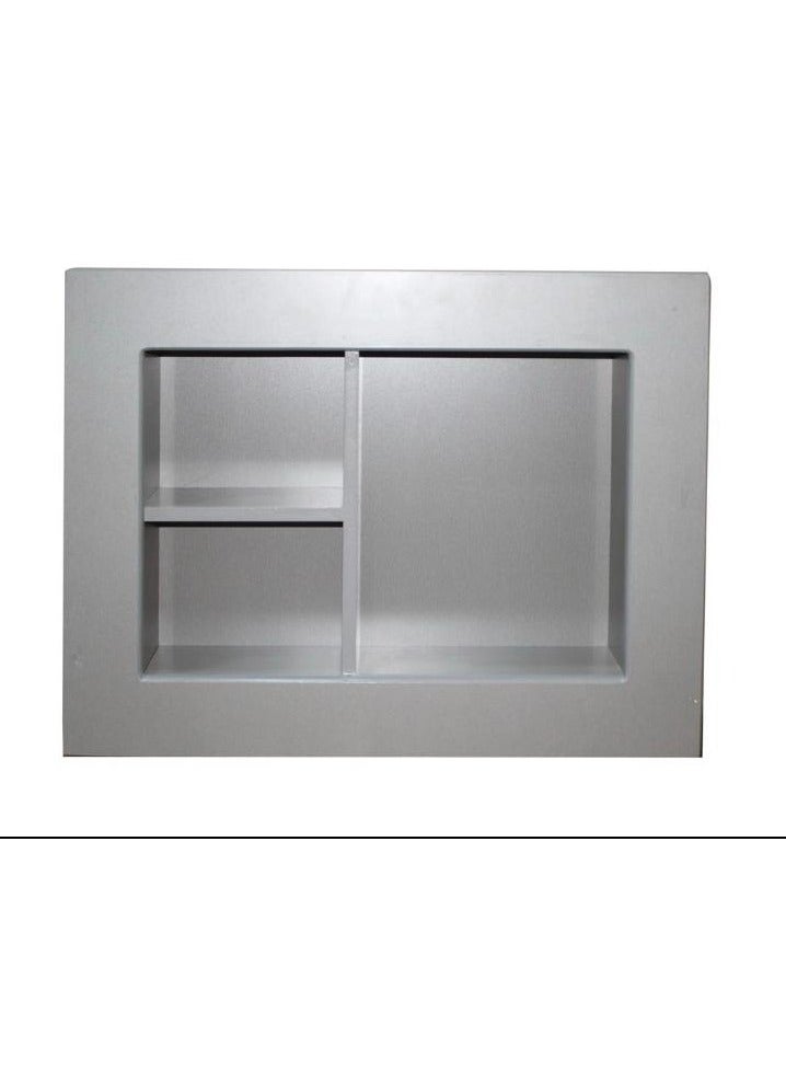 فيرونا غطاء ديكور خشبي لتغطية مكيف هواء النافذة اللون فضي - Image 1