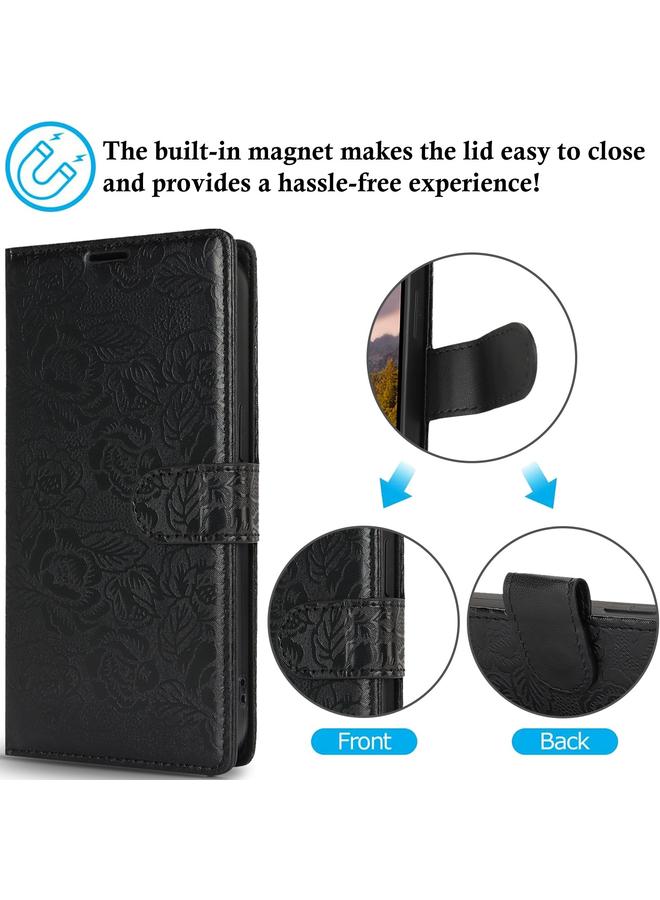 اس-توب جراب هاتف جلدي مطبوع عليه زهور الفاوانيا لهاتف iPhone 16 - Image 3