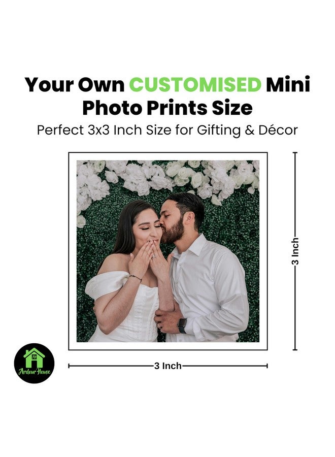 Ardour House Ardour House Personalized 3x3 Inch Mini Photo Prints (Pack of 40) - Create Lasting Memories - Custom Wall Décor for Scrapbooks, Gifts & Special Events - Image 2