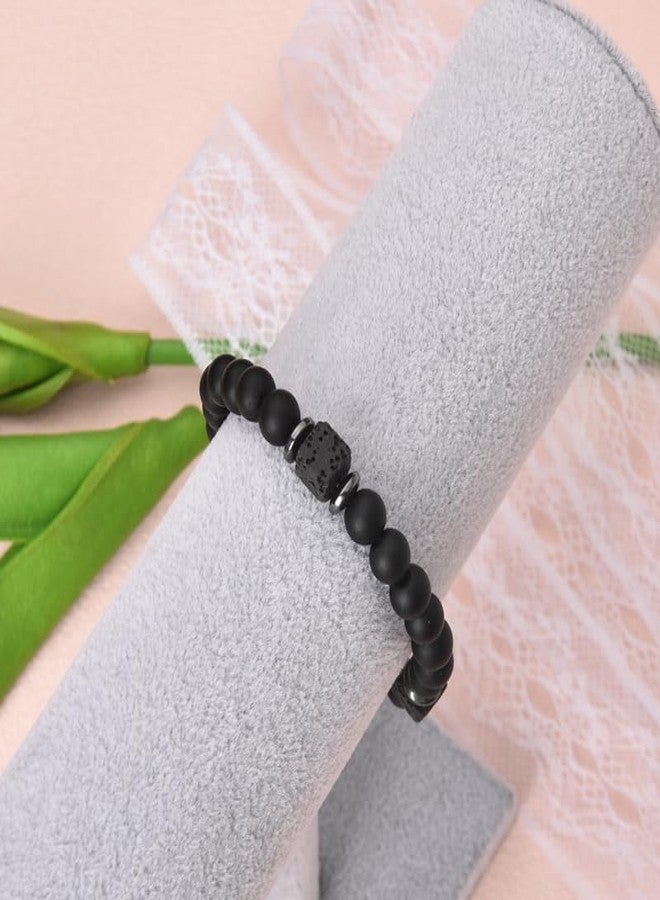Sisadodo Grandfather Papa Gifts from Granddaughter Grandson Papa Beaded Bracelet for Men Granddad Fathers Day Christmas Gifts for Papaw Black Bead Bracelets for Grandpa I Love You Gift for Men - Image 3
