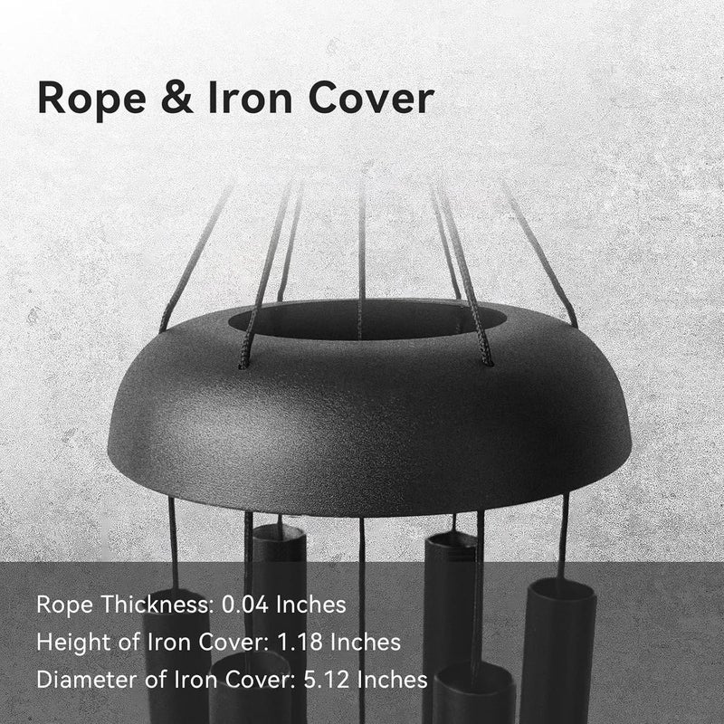 Litu Wind Chimes for Outside with Iron Cover for Mother's Day. 32 Inches Deep Tone Windchimes for Outdoor with 6 Thickened Aluminum Tubes. Memorial Gift for Loss of Loved One, Sympathy Wind Chimes - Image 4