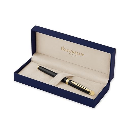 Waterman Hémisphère Rollerball Pen | Gloss Black with 23k Gold Trim | Fine Point | Black Ink | Gift Box - Image 4