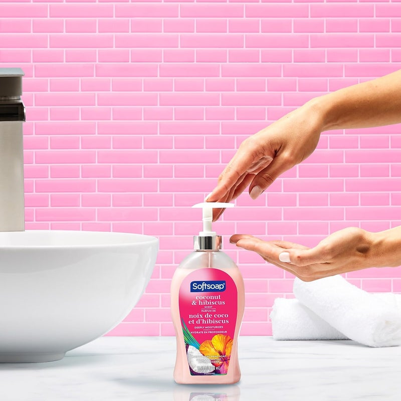Softsoap Hydrating Liquid Hand Soap Coconut Hibiscus, Aloe Vera, 11.25 Fl Oz(pack of 1 - Image 4