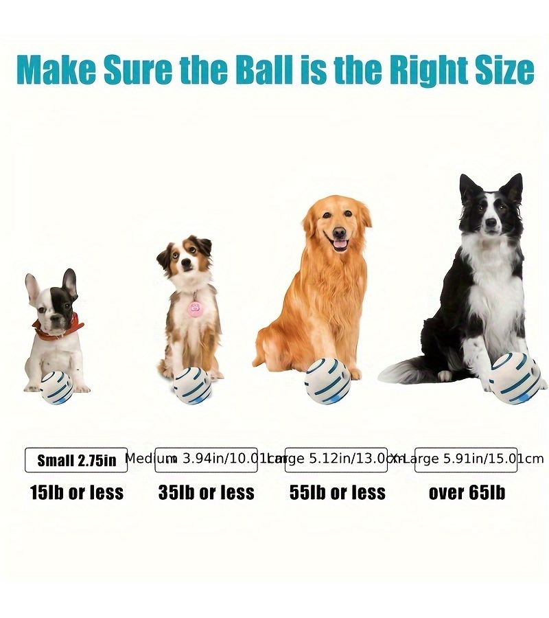 Luminous Pet Dog IQ Training Giggle Ball Toy 11cm 4.33in Without Battery - Image 2