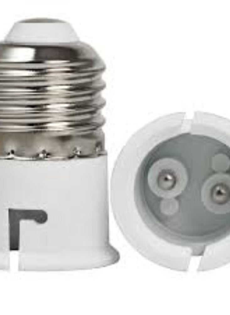 KNP - KNP E27 to B22 Bulb Holder Pack of 1 provides a simple and efficient solution for converting E27 (medium Edison screw) sockets to B22 (bayonet cap) sockets. - Image 1