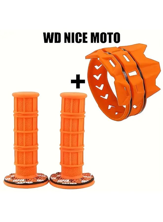 Blue Rubber Motorcycle Handlebar Grip and Exhaust Protector Kit for Dirt Bikes - Image 5