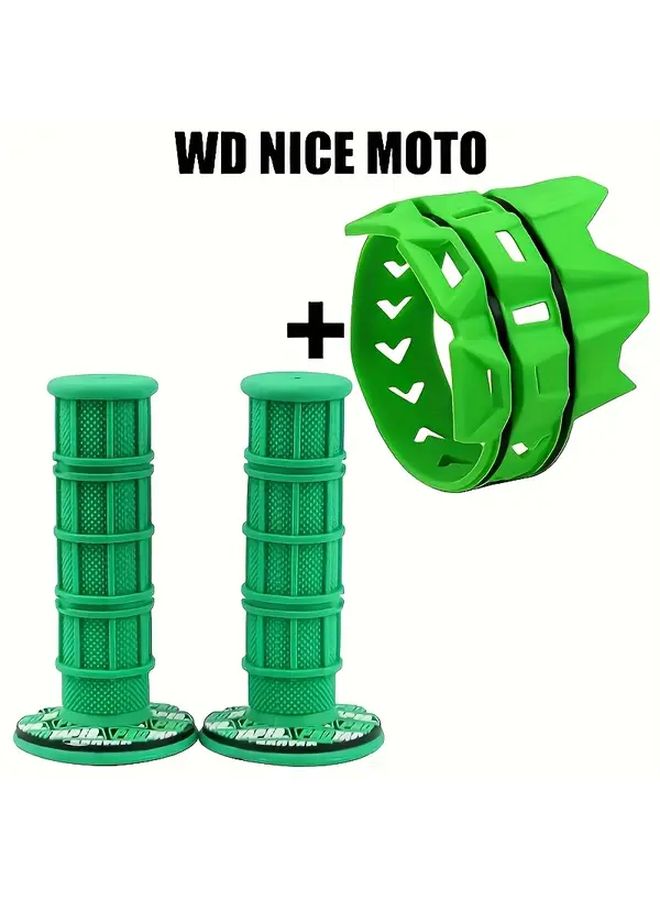 Blue Rubber Motorcycle Handlebar Grip and Exhaust Protector Kit for Dirt Bikes - Image 2