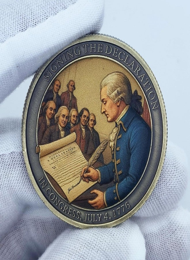Aomcisi عملة تذكارية لإعلان استقلال الولايات المتحدة - 1776-2026، تحمل صورة النسر الأمريكي والآباء المؤسسين. - Image 4