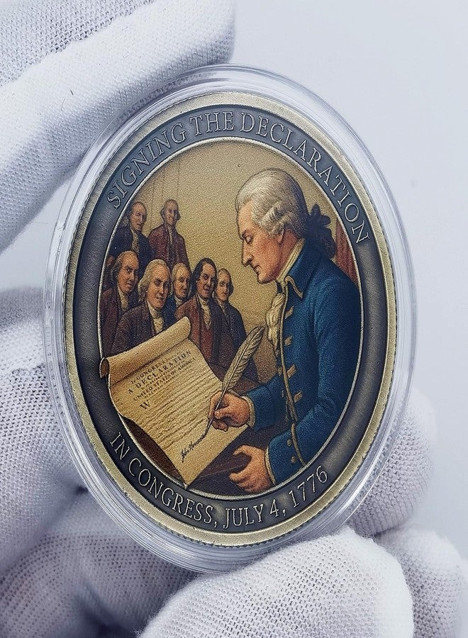 Aomcisi عملة تذكارية لإعلان استقلال الولايات المتحدة - 1776-2026، تحمل صورة النسر الأمريكي والآباء المؤسسين. - Image 2