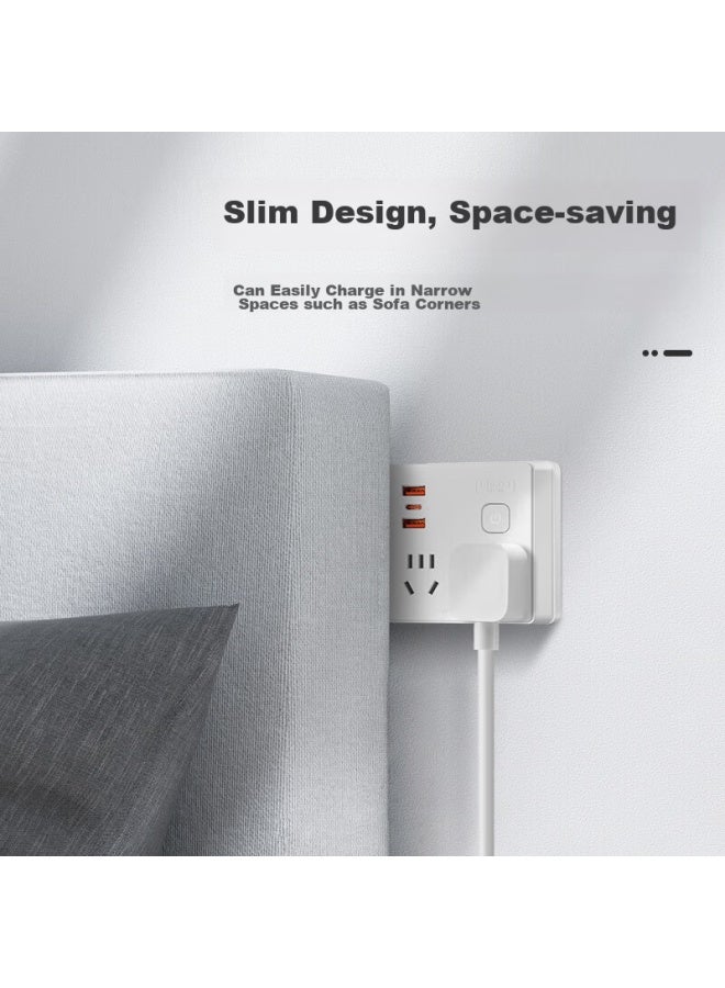 Delixi 20wpd Fast Charging 86-type Socket Adapter/converter Plug/usb+type-c Charging/socket Extension/one-to Power Strip/power Bar 4-outlet Wireless - Image 3