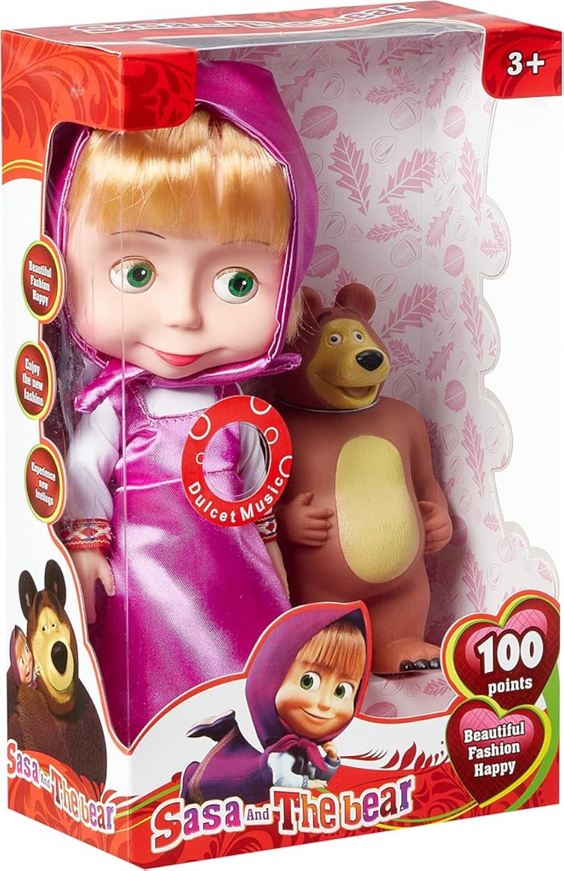 3A Generic Masha Doll with bear - 15 cm