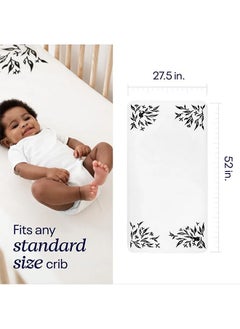 Nanit Smart Sheets – 100% Cotton Fitted Crib Sheets For Standard Crib, Works With Baby Monitors To Measure Your Baby'S Heightblue  - Image 5