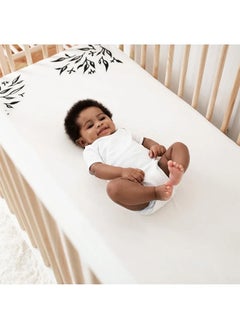 Nanit Smart Sheets – 100% Cotton Fitted Crib Sheets For Standard Crib, Works With Baby Monitors To Measure Your Baby'S Heightblue  - Image 2