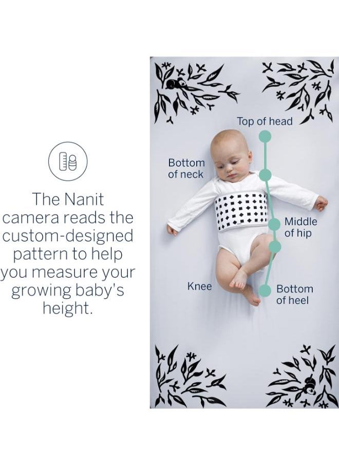 Nanit - Smart Sheets – 100% Cotton Fitted Crib Sheets For Standard Crib, Works With Baby Monitors To Measure Your Baby'S Heightblue - Image 1