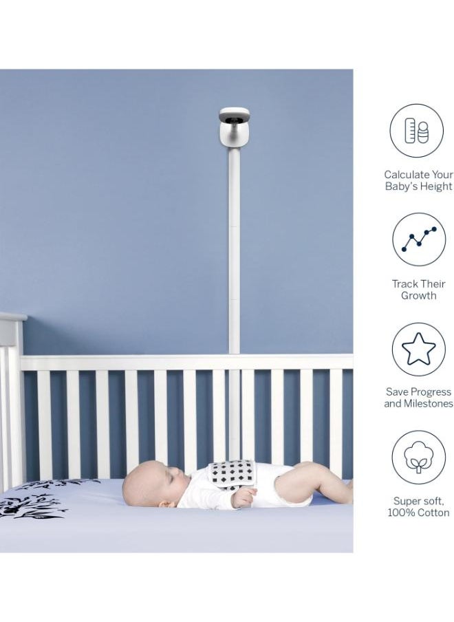 Nanit - Smart Sheets – 100% Cotton Fitted Crib Sheets For Standard Crib, Works With Baby Monitors To Measure Your Baby'S Heightblue - Image 1