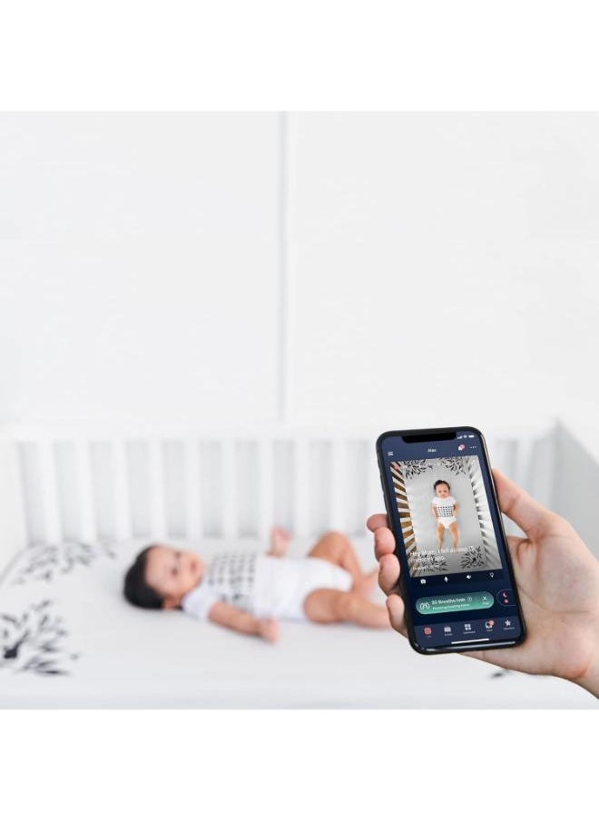 Nanit - Smart Sheets – 100% Cotton Fitted Crib Sheets For Standard Crib, Works With Baby Monitors To Measure Your Baby'S Heightblue - Image 1